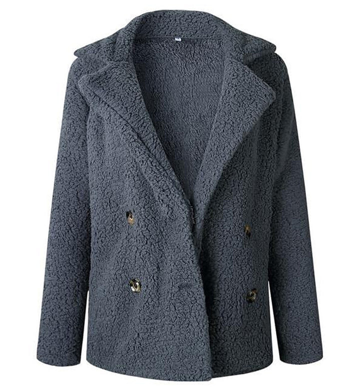 Damern Fuzzy Dubbelknäppt Blazer av Konstpäls Mirla-Eva Jonsson