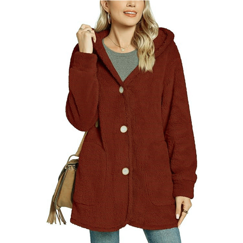 Damern Fuzzy Hooded Kappa Eva Jonsson-Eva Jonsson