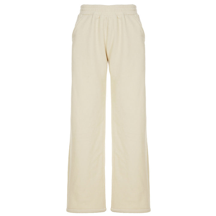 Damern Fuzzy Joggingbyxor med elastisk midja och sidofickor Mirla-Eva Jonsson