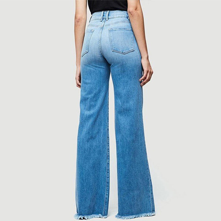 Damern Högskurna Slaghakjeans i Vintage-look Mirla-Eva Jonsson