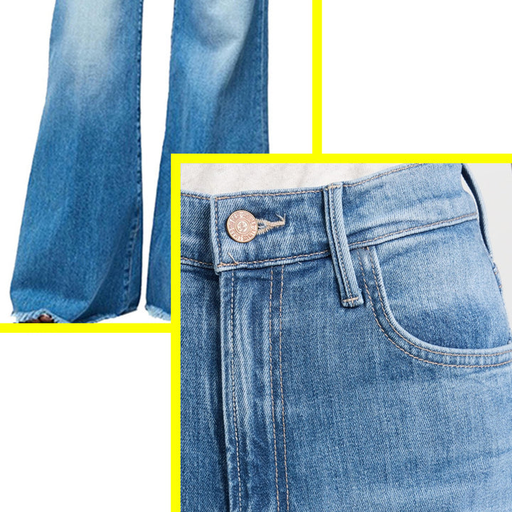 Damern Högskurna Slaghakjeans i Vintage-look Mirla-Eva Jonsson