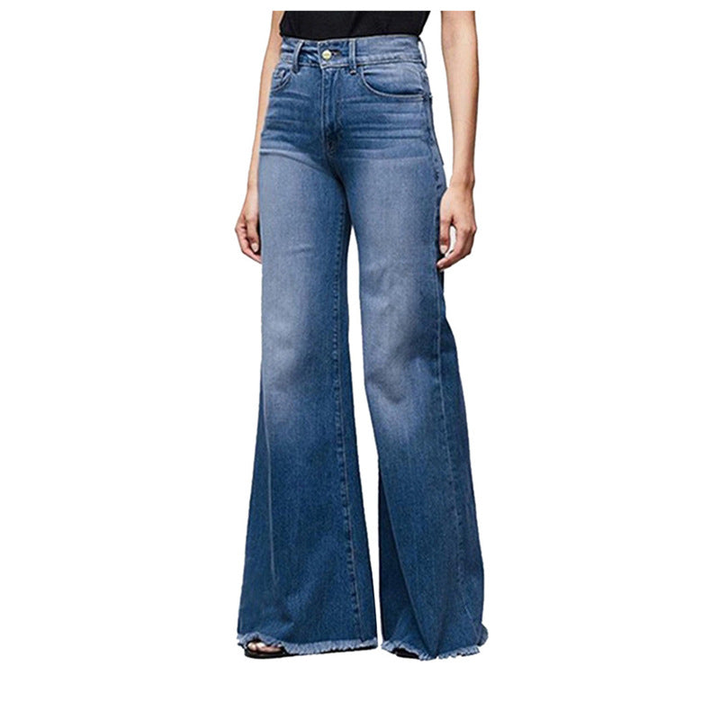 Damern Högskurna Slaghakjeans i Vintage-look Mirla-Eva Jonsson