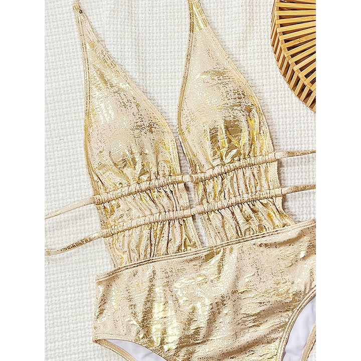 Damern Högt skuren Cut-Out baddräkt med glamourös design Mirla-Eva Jonsson