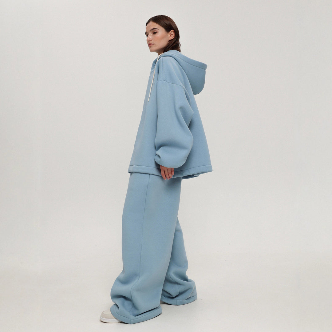 Damern Lättsamt Oversized Fritidsdräkt med mjuk huva och vida byxor Mirla-Eva Jonsson
