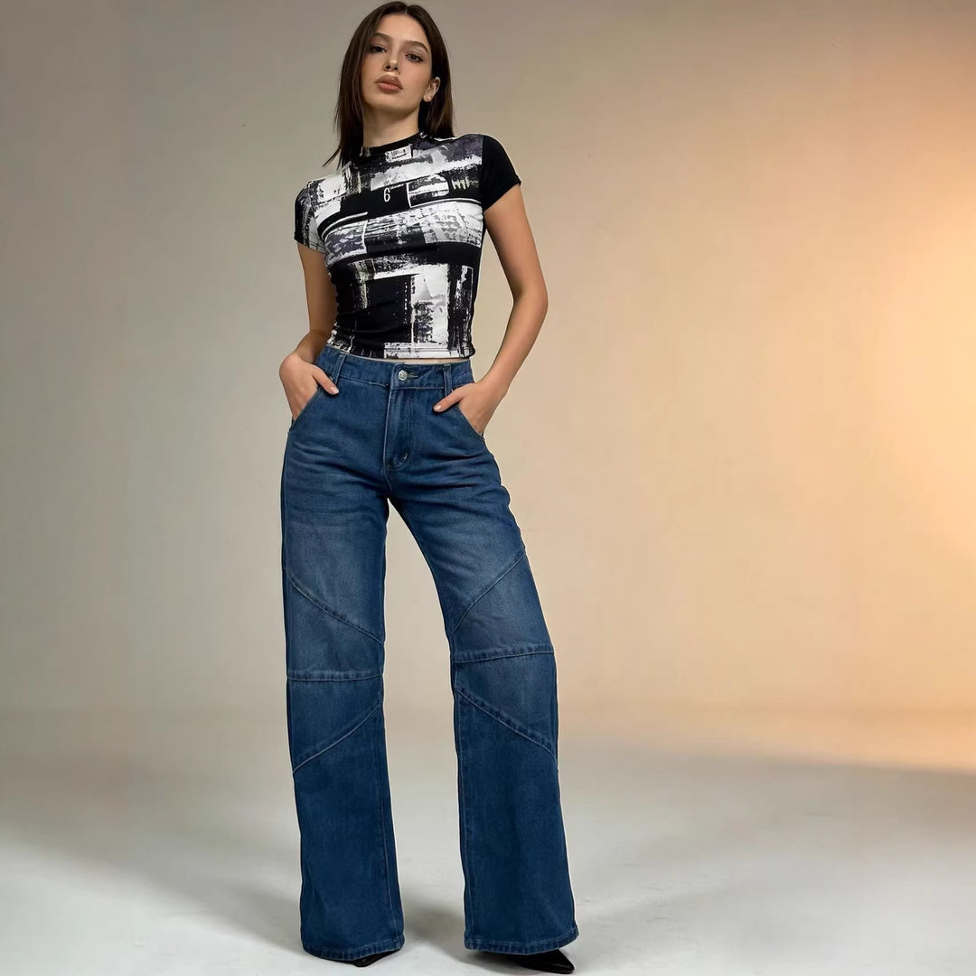 Damern Löst passande jeans med unika sömnadsdetaljer Mirla-Eva Jonsson