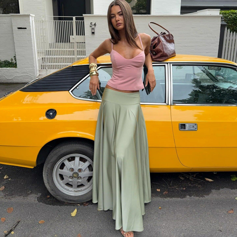 Damern Maxikjol med flytande snitt och flexibel midja Mirla-Eva Jonsson