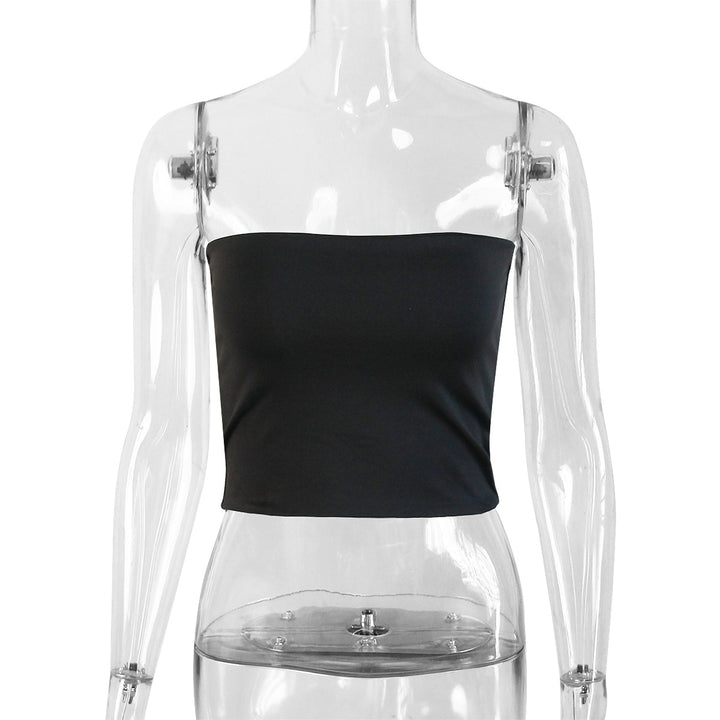 Damern Off-Shoulder Crop-Top i elastiskt material Mirla-Eva Jonsson