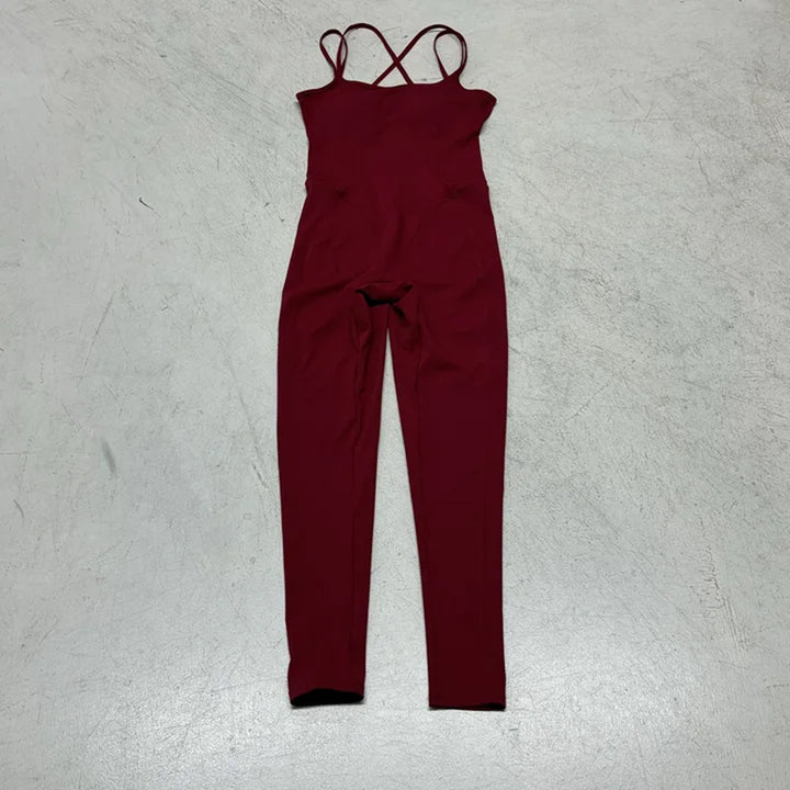 Damern Sportig Jumpsuit med justerbara axelband och figurnära passform Mirla-Eva Jonsson