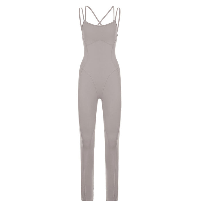 Damern Sportig Jumpsuit med justerbara axelband och figurnära passform Mirla-Eva Jonsson