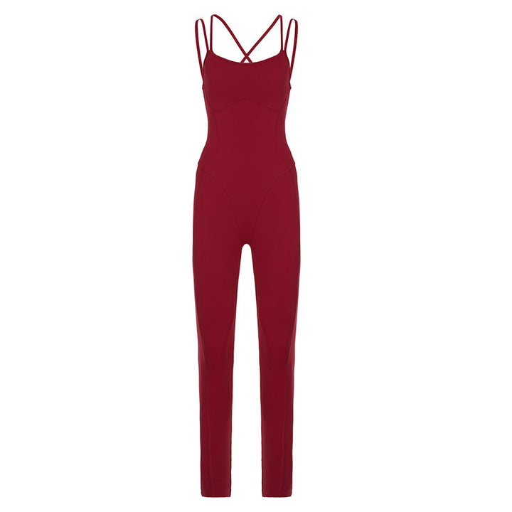 Damern Sportig Overall med tunna remmar och figursydd design Mirla-Eva Jonsson