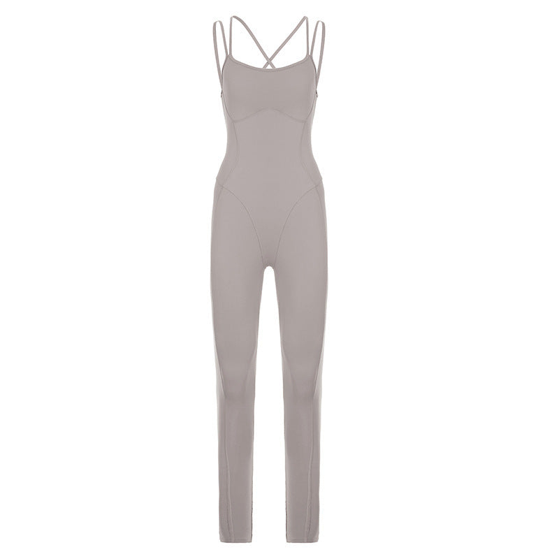 Damern Sportig Overall med tunna remmar och figursydd design Mirla-Eva Jonsson