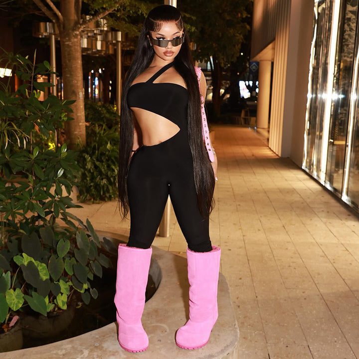 Damern Sportigt Set med Crop-Top och Leggings Mirla-Eva Jonsson