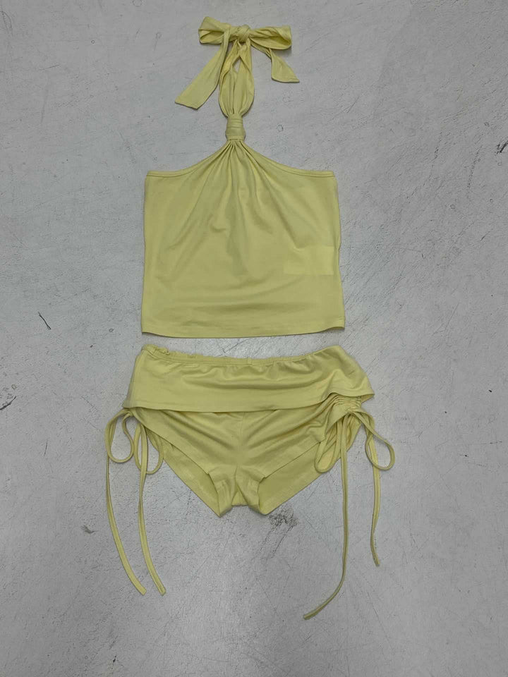 Damern Sportigt bikiniset med justerbar axelbandsdesign och färggummiband Mirla-Eva Jonsson