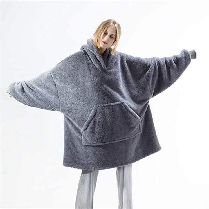 Damern Stor Hoodie med mysigt fleece och praktiska fickor Mirla-Eva Jonsson