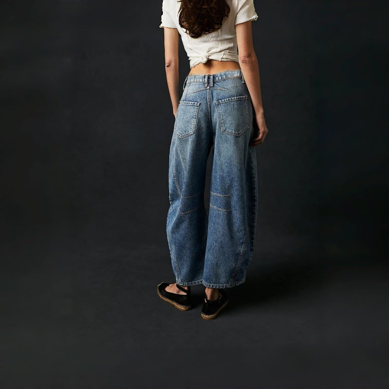 Damern Vida High-Waist Jeans i vintage-stil med en ovanlig tvättmetod Mirla-Eva Jonsson