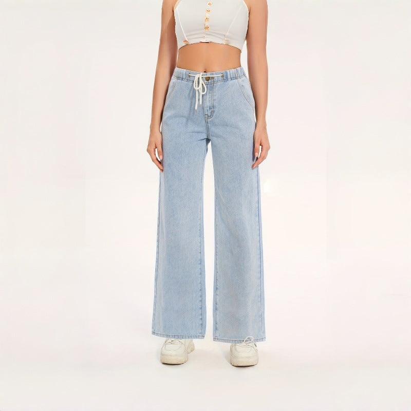 Damern Vida Jeans med elastisk midja och avslappnad passform Mirla-Eva Jonsson