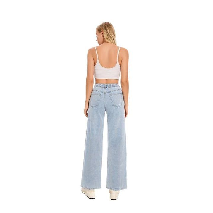 Damern Vida Jeans med elastisk midja och avslappnad passform Mirla-Eva Jonsson