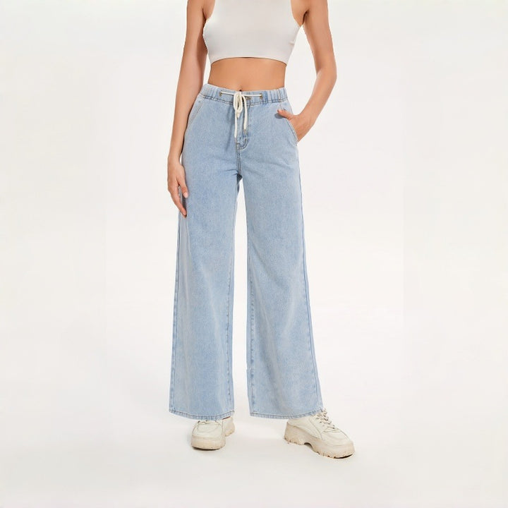 Damern Vida Jeans med elastisk midja och avslappnad passform Mirla-Eva Jonsson