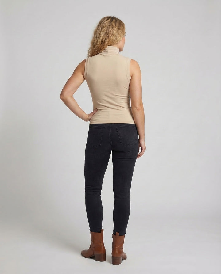 Damern ärmlös polo tröja stretchjersey-Eva Jonsson