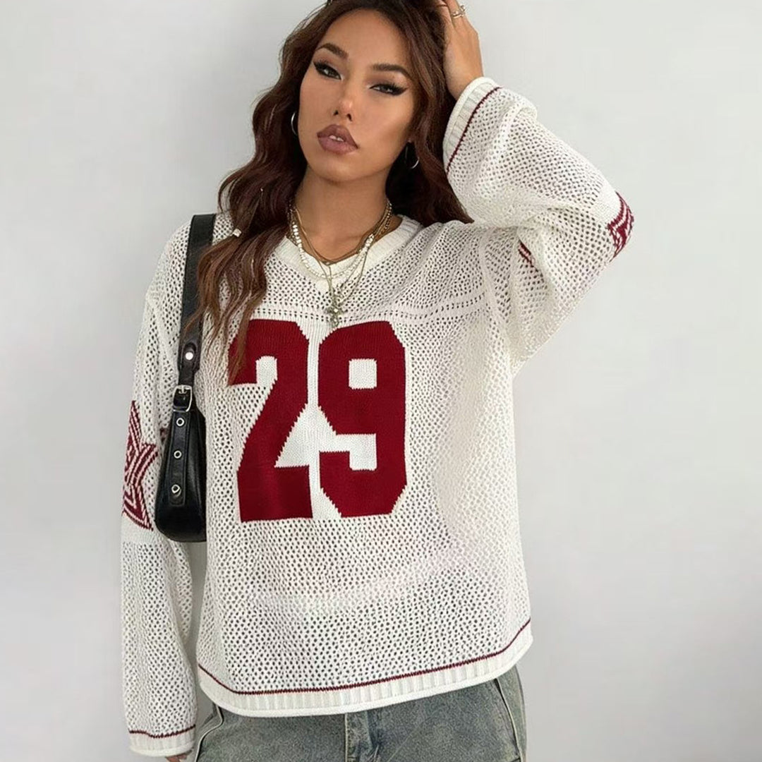 Damern avslappnad oversized hoodie med grafiskt mönster Mirla-Eva Jonsson