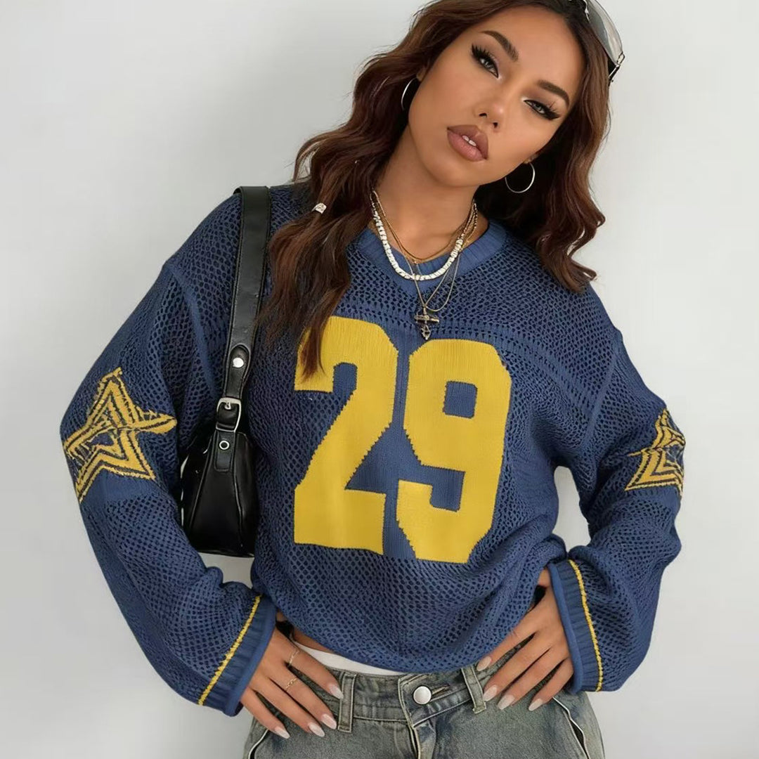 Damern avslappnad oversized hoodie med grafiskt mönster Mirla-Eva Jonsson