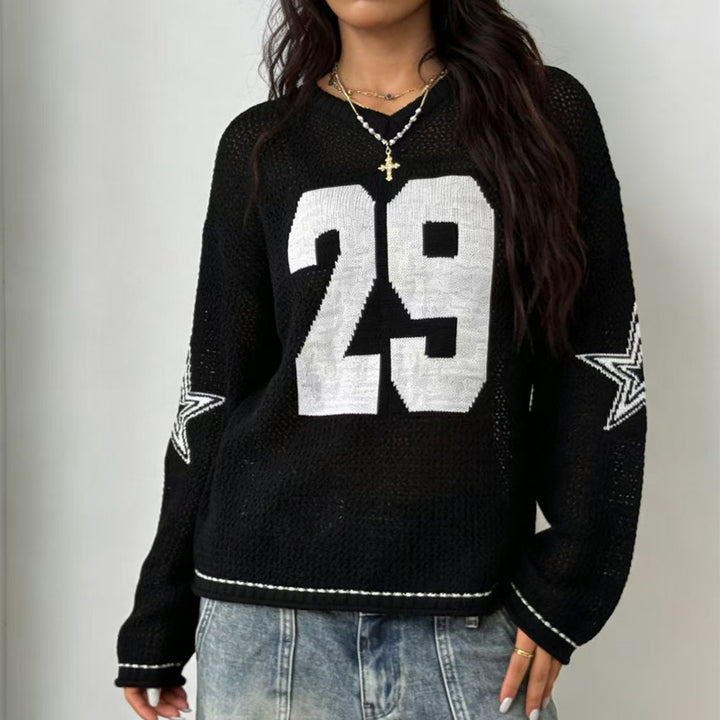 Damern avslappnad oversized hoodie med grafiskt mönster Mirla-Eva Jonsson