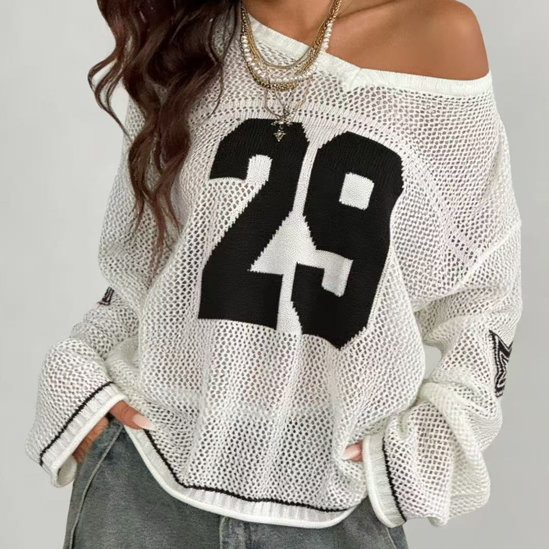 Damern avslappnad oversized hoodie med grafiskt mönster Mirla-Eva Jonsson
