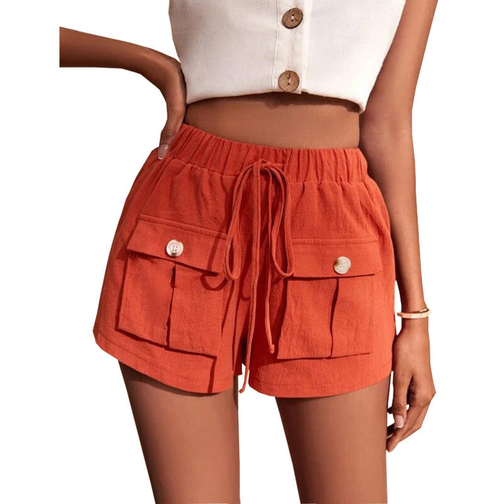 Damern avslappnade shorts med praktiska fickor och bekväm dragsko Mirla-Eva Jonsson