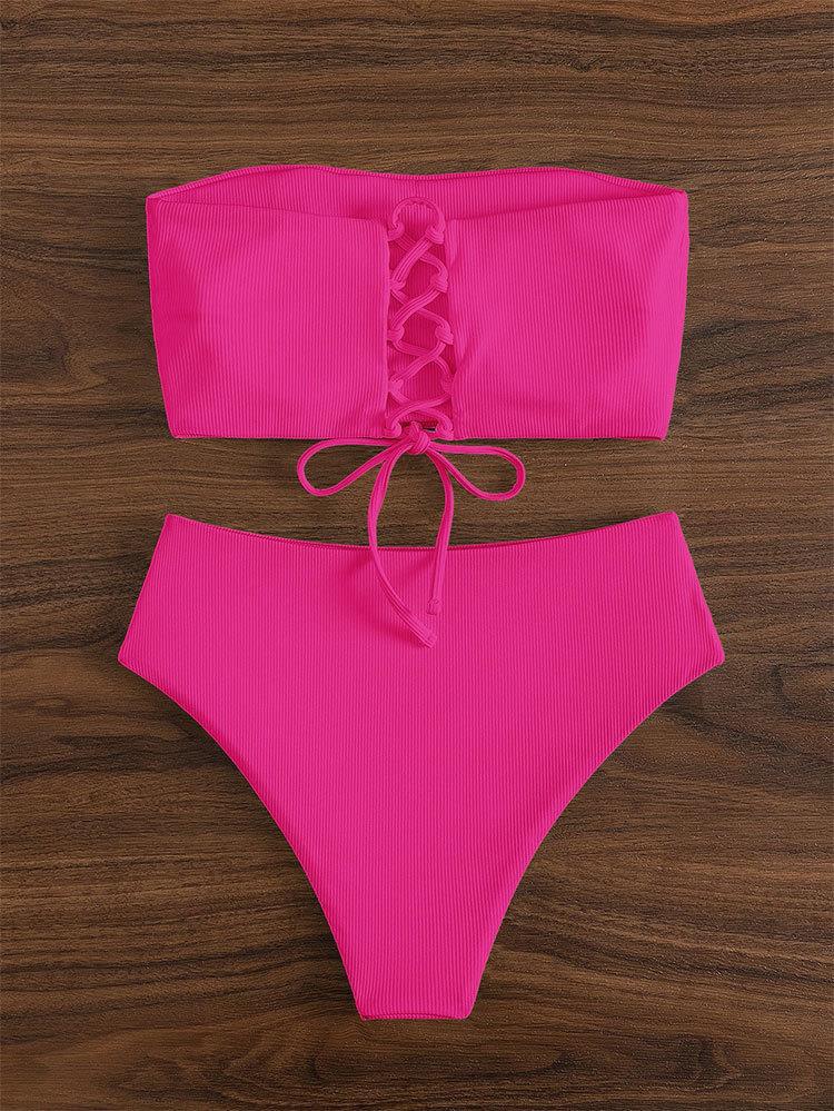 Damern bandeau-bikini med justerbar byxa och sofistikerad design Mirla-Eva Jonsson