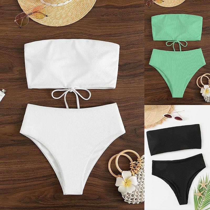 Damern bandeau-bikini med justerbar byxa och sofistikerad design Mirla-Eva Jonsson