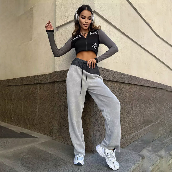Damern bekväma sweatpants med hög midja och stilgradient Mirla-Eva Jonsson
