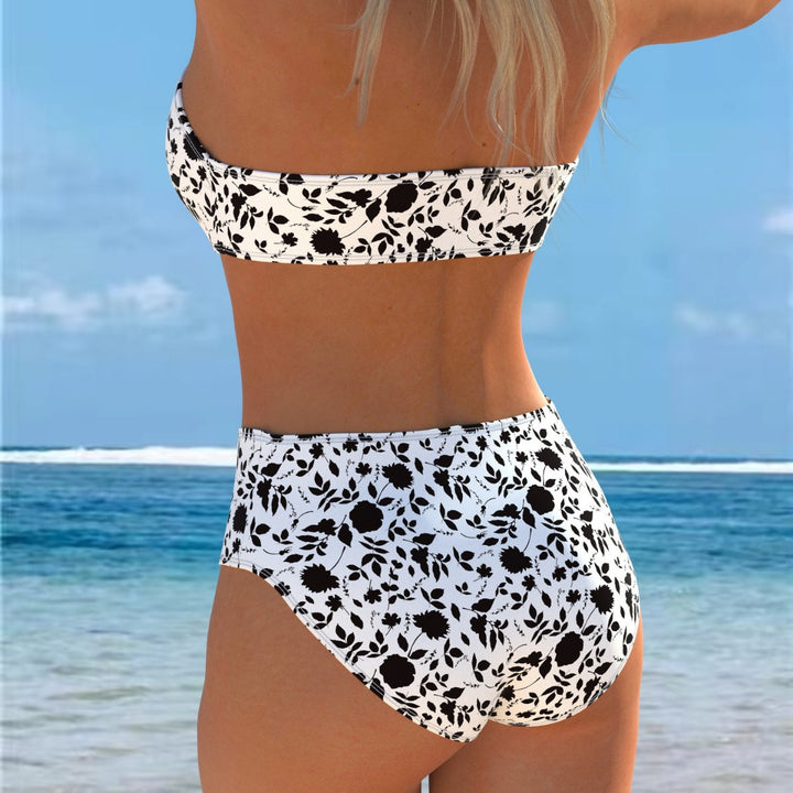 Damern bikini-set med bandeau topp och hög midja Mirla-Eva Jonsson