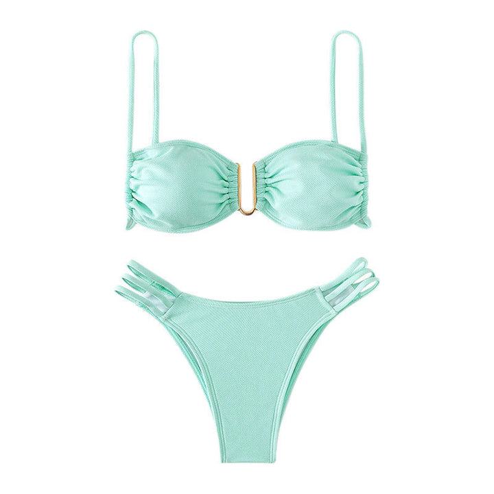 Damern bikini-set med fashionable push-up topp och elegant gummidetalj Mirla-Eva Jonsson