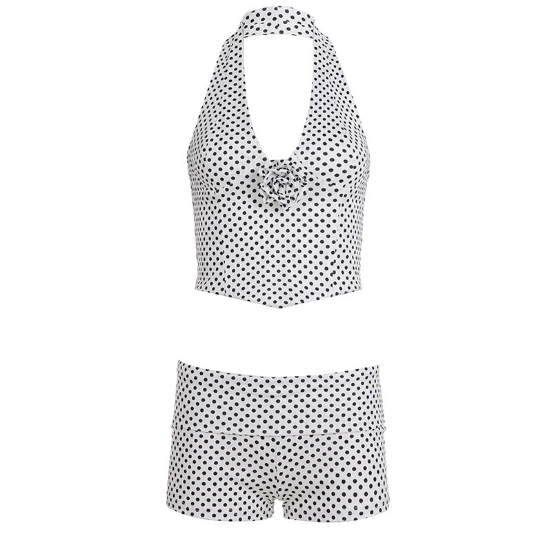 Damern bikini topp och shorts-set med prickar Mirla-Eva Jonsson