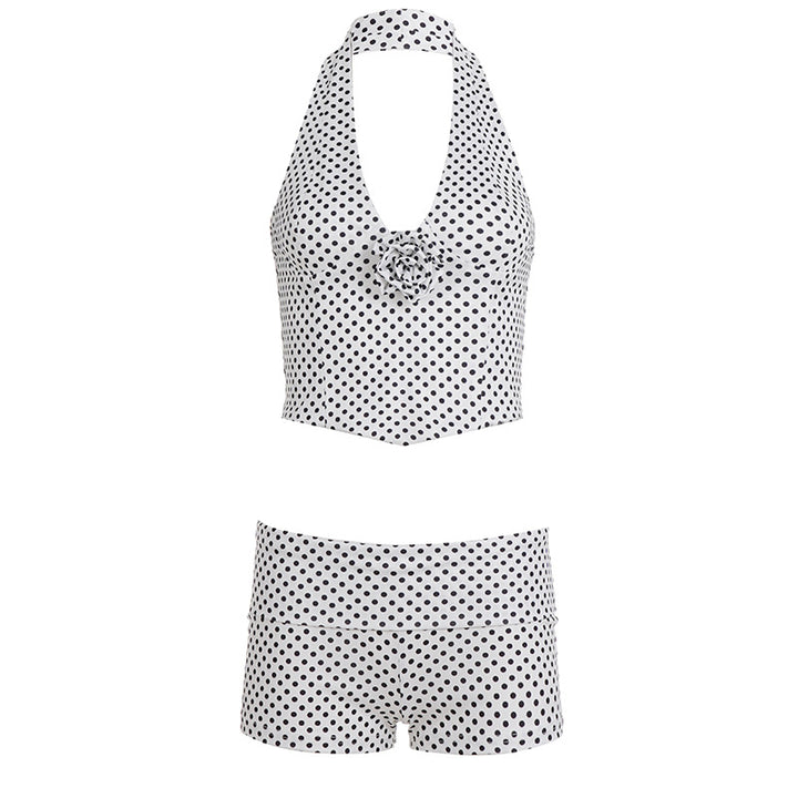 Damern bikini topp och shorts-set med prickar Mirla-Eva Jonsson