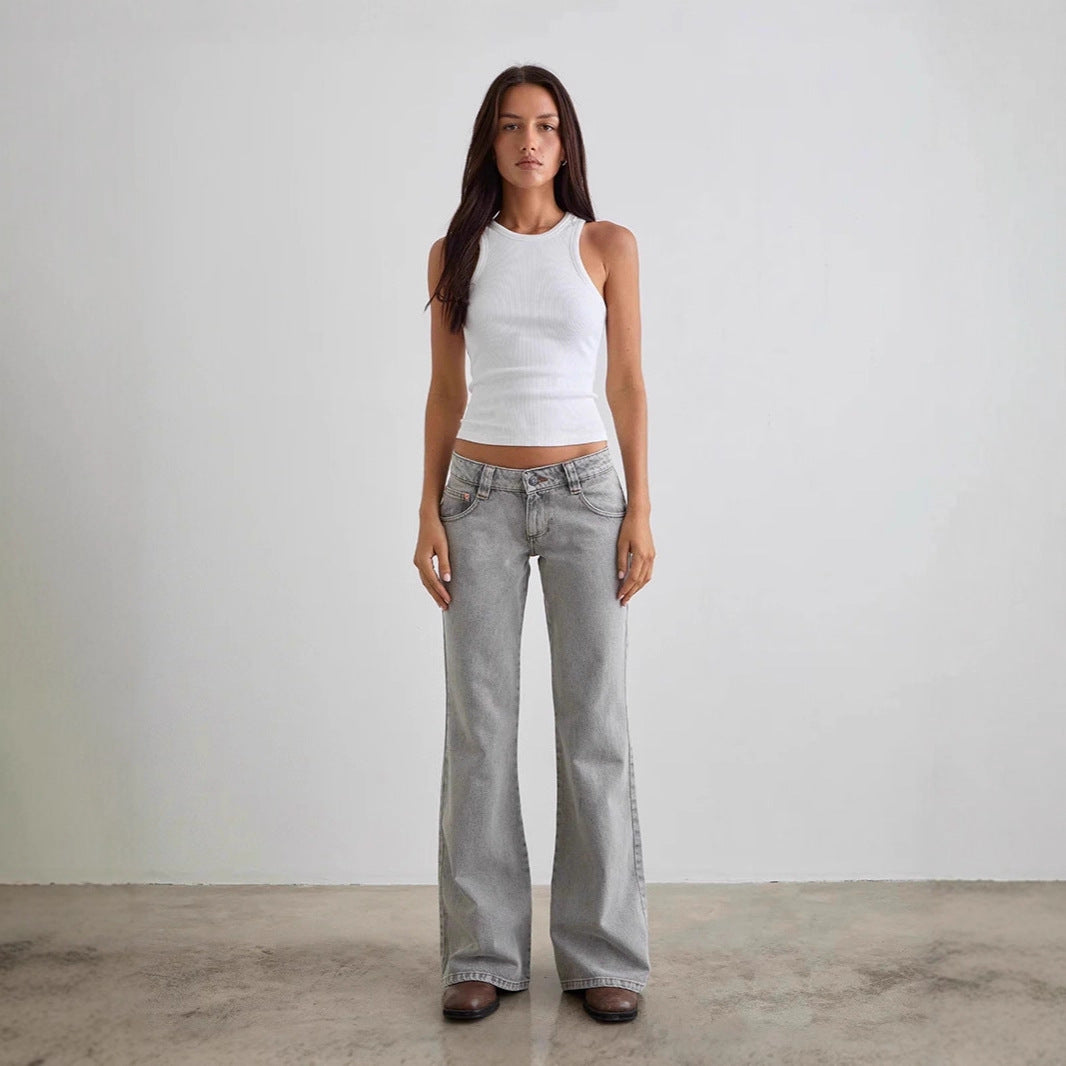 Damern bootcut jeans med hög midja och trendig passform Mirla-Eva Jonsson