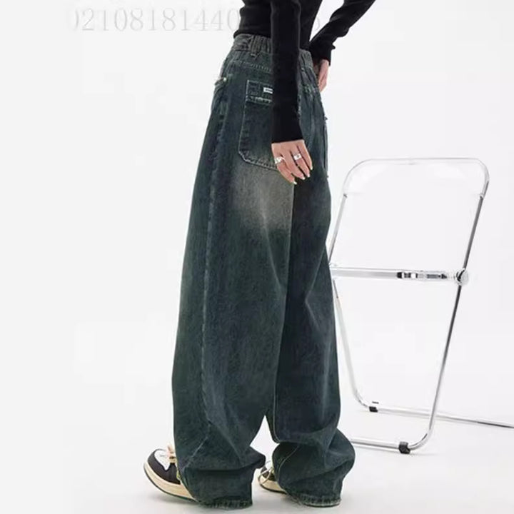 Damern breda hög midja jeans Mirla-Eva Jonsson