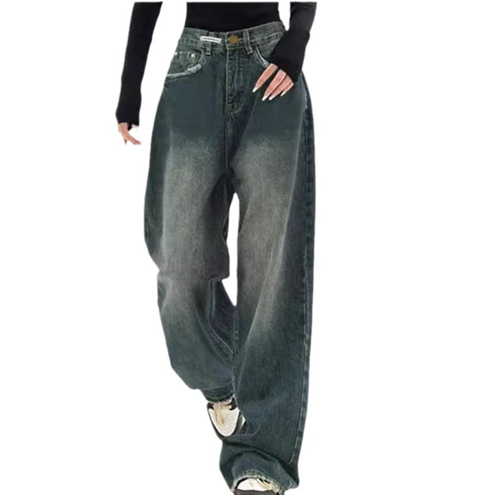 Damern breda hög midja jeans Mirla-Eva Jonsson