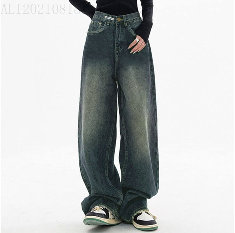Damern breda hög midja jeans Mirla-Eva Jonsson