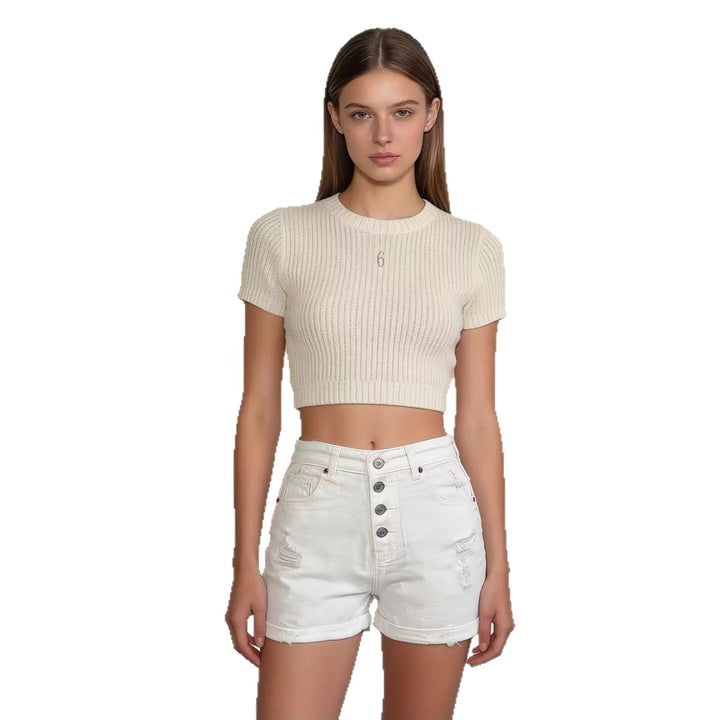 Damern cropped Denim-jacka med två fickor Mirla-Eva Jonsson
