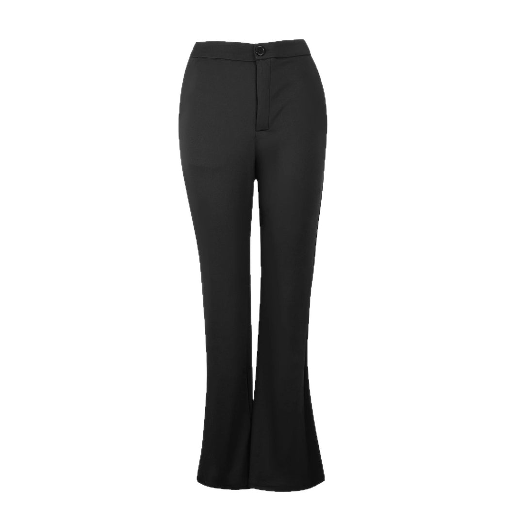 Damern elegant Flared-byxor med hög midja och praktiska fickor Mirla-Eva Jonsson