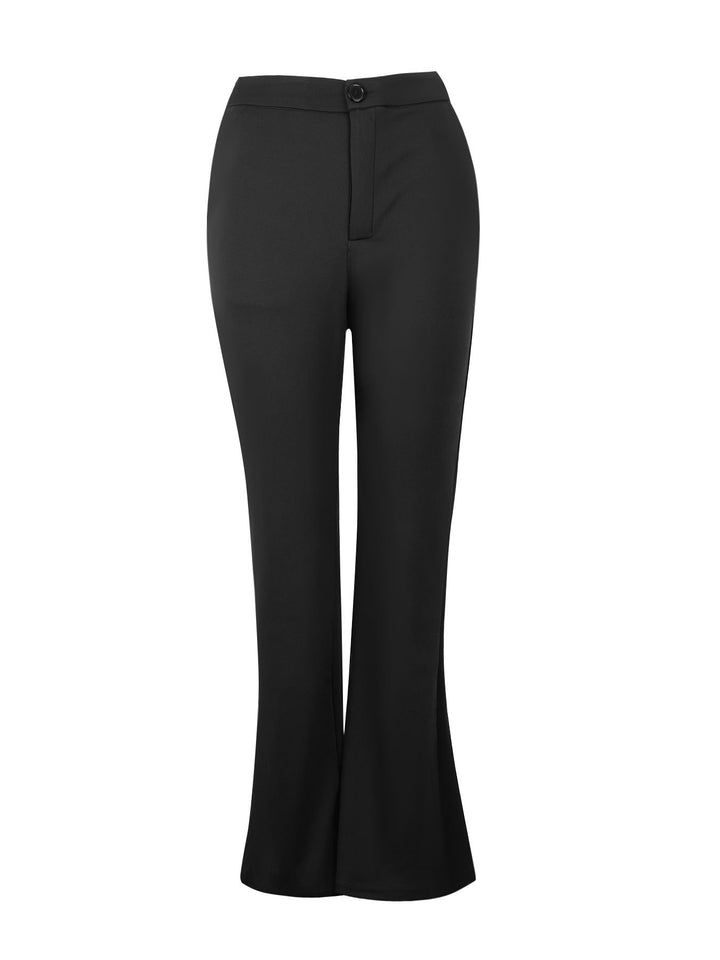 Damern elegant Flared-byxor med hög midja och praktiska fickor Mirla-Eva Jonsson