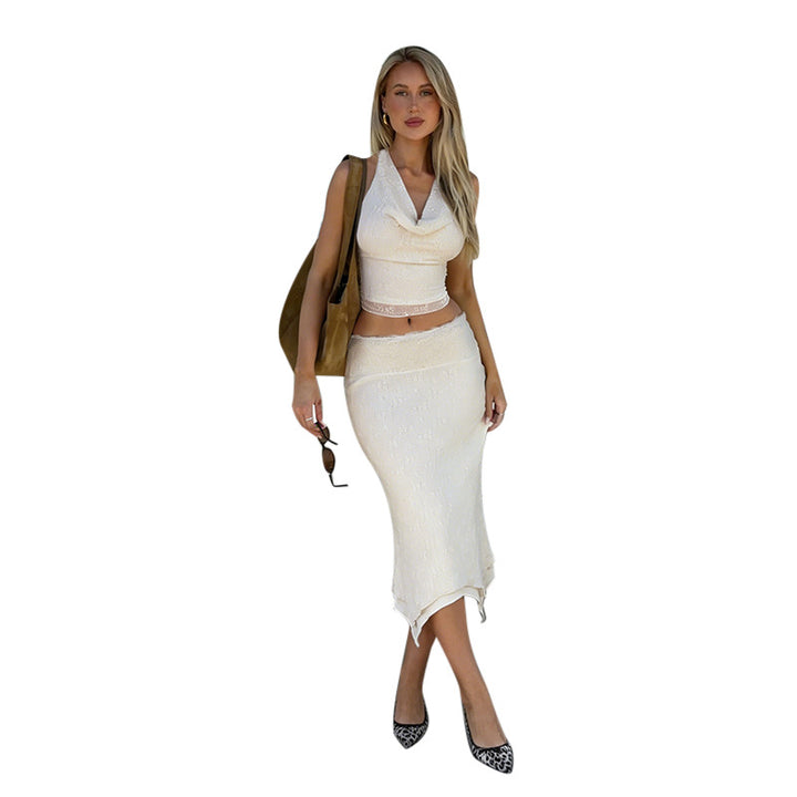 Damern elegant tvådelat set med snygg topp och figurnära blyertskjol Mirla-Eva Jonsson