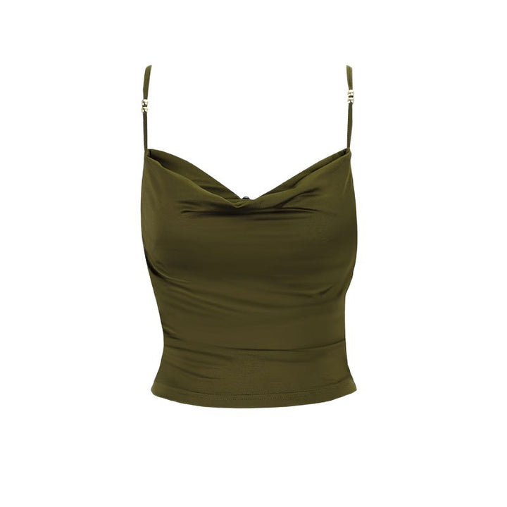 Damern eleganta Cami-top med dekorativa axelband och figurnära silhuett Mirla-Eva Jonsson