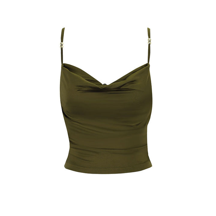Damern eleganta Cami-top med dekorativa axelband och figurnära silhuett Mirla-Eva Jonsson