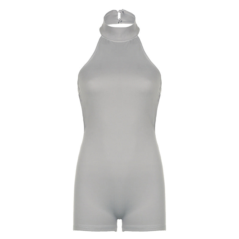 Damern figurnära jumpsuit med hög krage och dragkedja Mirla-Eva Jonsson