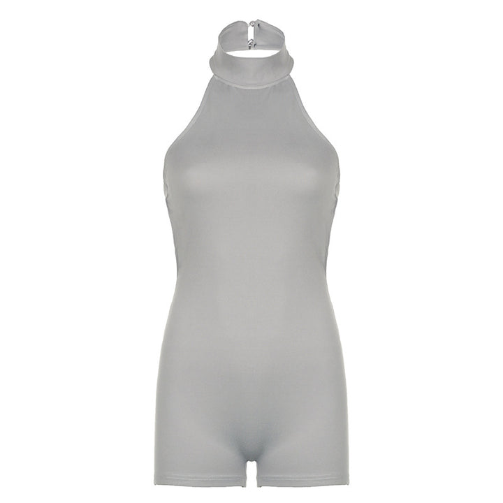 Damern figurnära jumpsuit med hög krage och dragkedja Mirla-Eva Jonsson