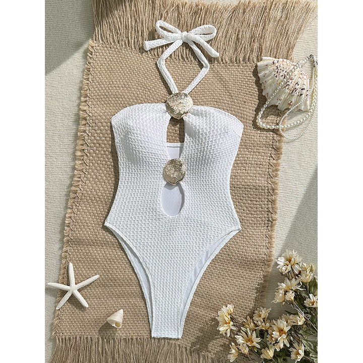 Damern helkropp baddräkt med elegant vikdetalj och trendiga cut-outs Mirla-Eva Jonsson
