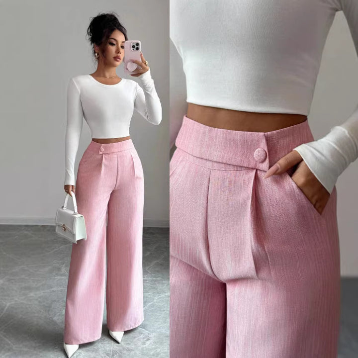 Damern hög midja, elegant och mjuk byxa Mirla-Eva Jonsson