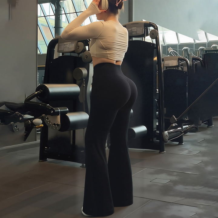 Damern höga yogabyxor med armbågsdesign och figursydd passform Mirla-Eva Jonsson